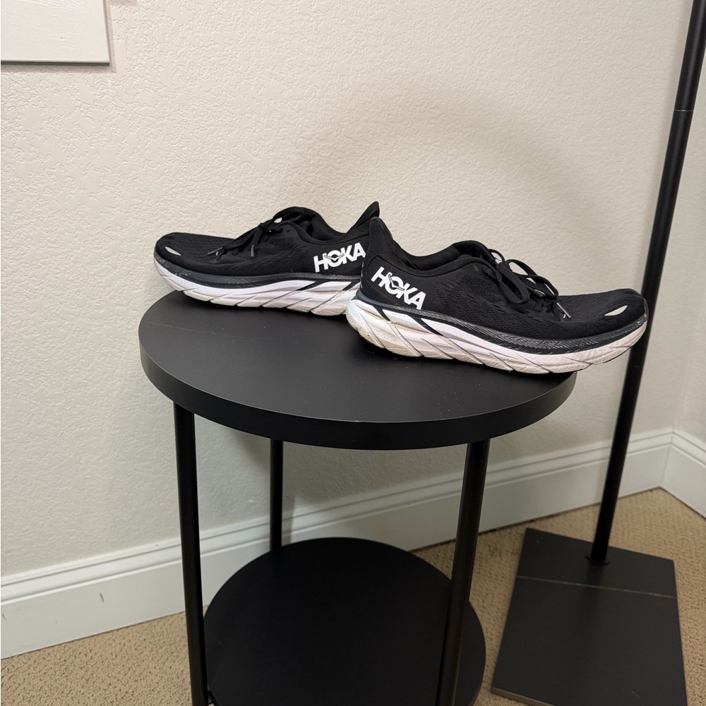 Hoka Women’s Black and White Athletic Shoes